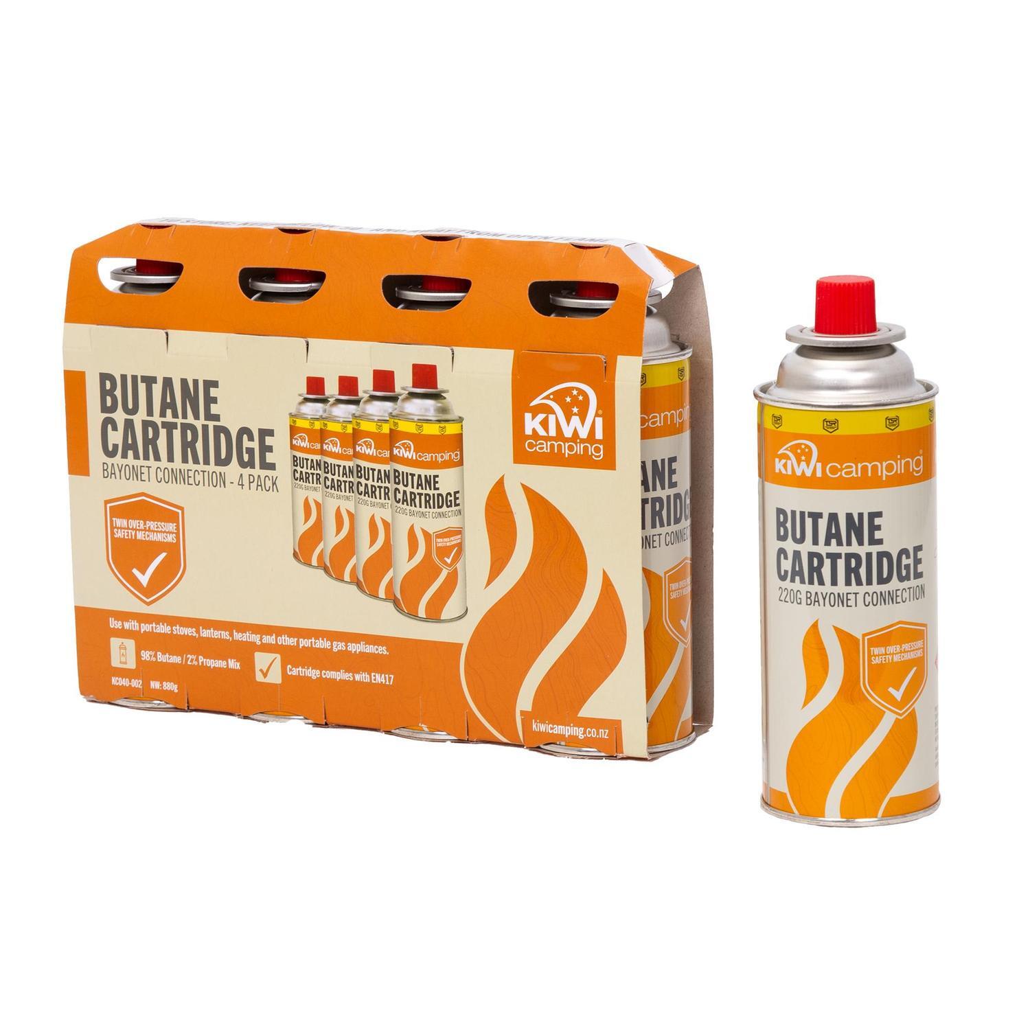 Butane Gas Canister 220g 4 Pack