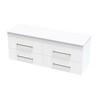 Cashmere Pro Cashmere Pro Double Drawer Wall Hung Vanity H: 588mm, W: 1490mm, D: 445mm Ultra Gloss White