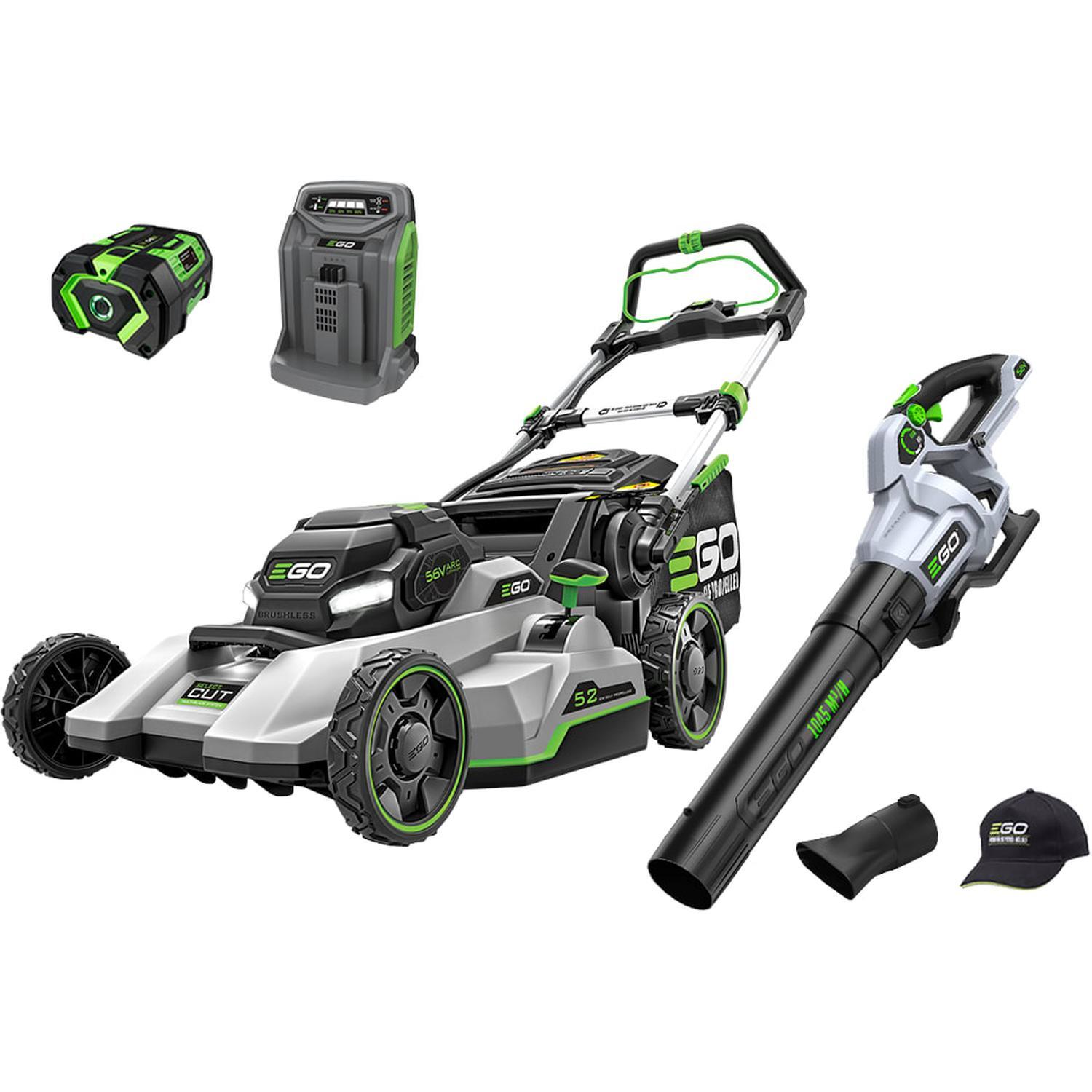 52cm Select Cut Self Propelled Mower KIT + 1045m³/h Blower SKIN & EGO Cap Promo Pack
