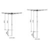 Rotary Clothesline 3 Metre Diameter Black