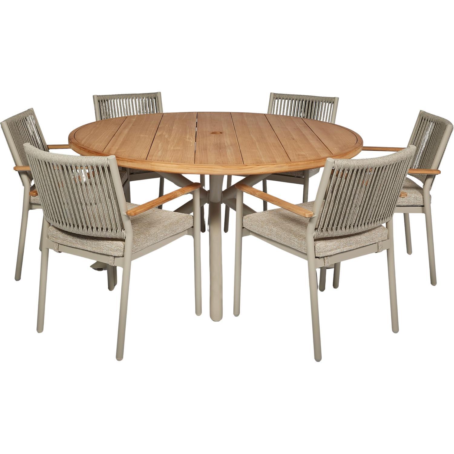 Outdoor Round Dining Setting 7 Piece
