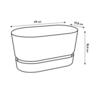 Plastic Trough with Saucer Green 50cm