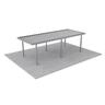 Single Carport L: 7250mm, W:3000mm, H:2100mm Zinc