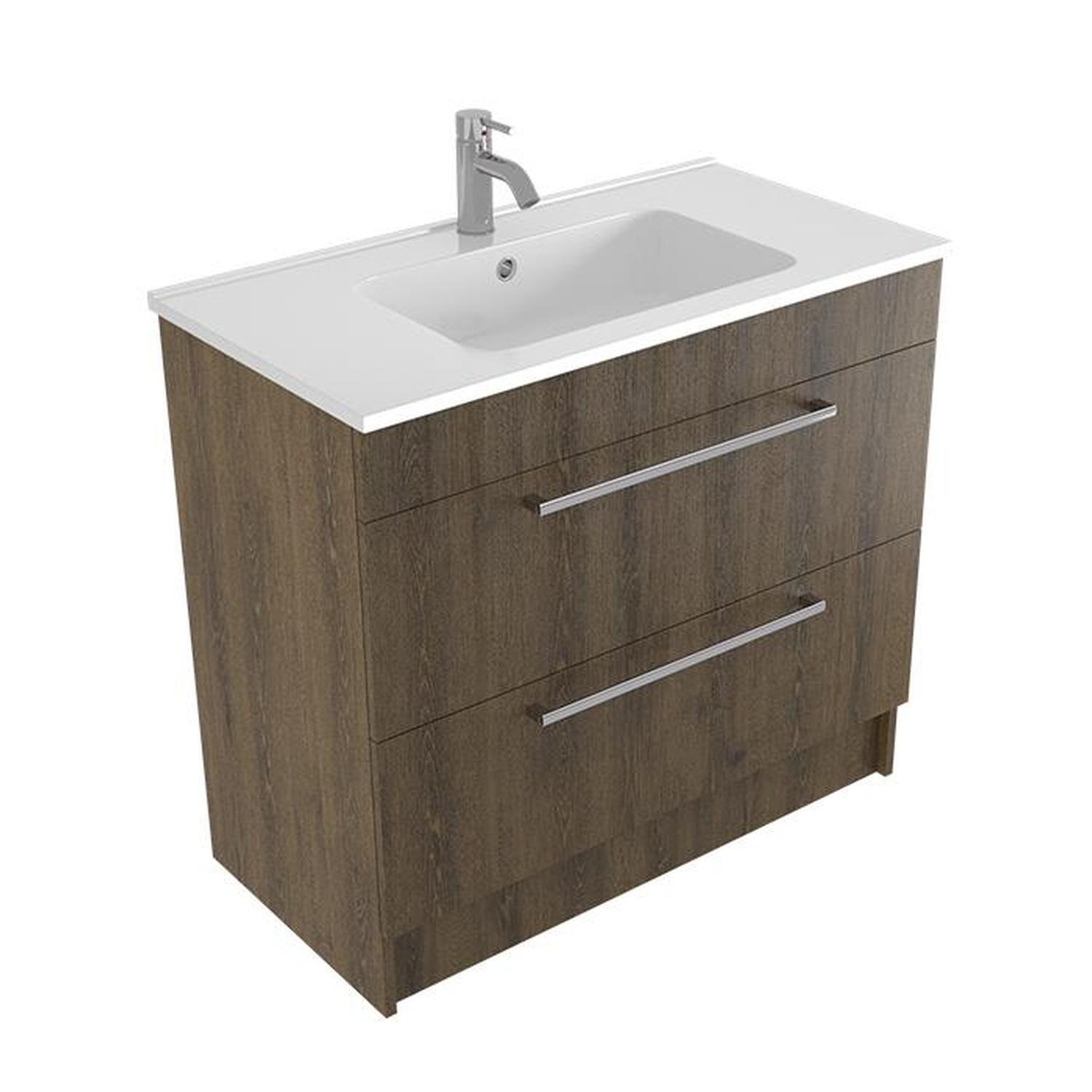 Floor Vanity 900mm Smokey Oak