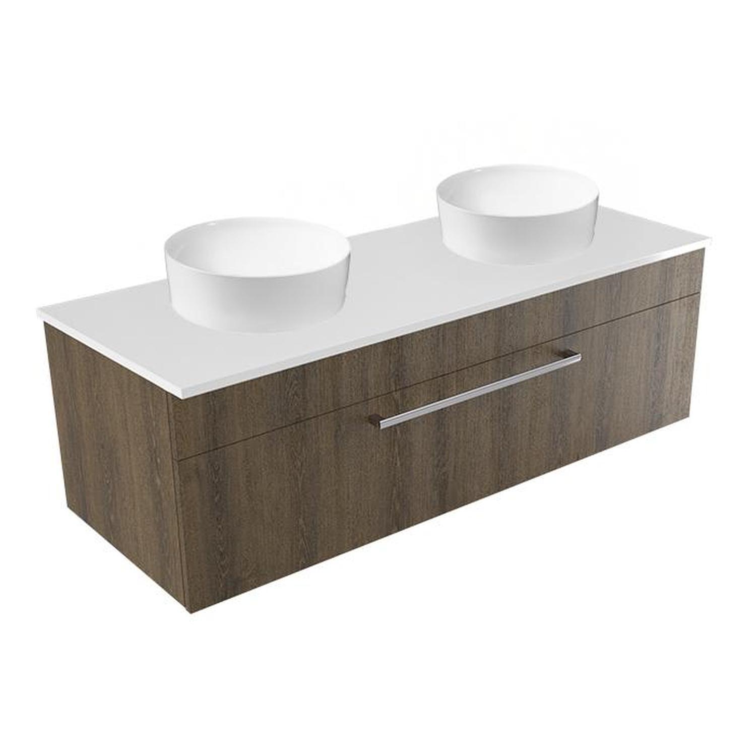 Calais Wall Vanity 1200mm Smokey Oak