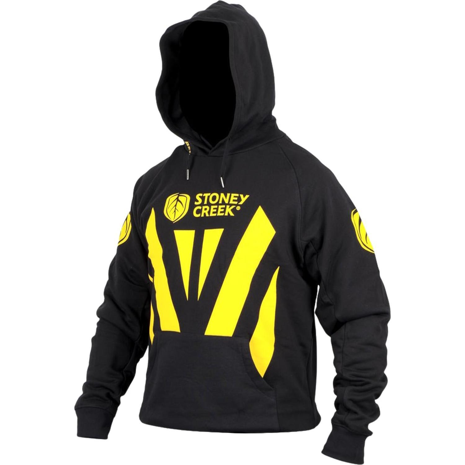 Hoodie L Black/Yellow