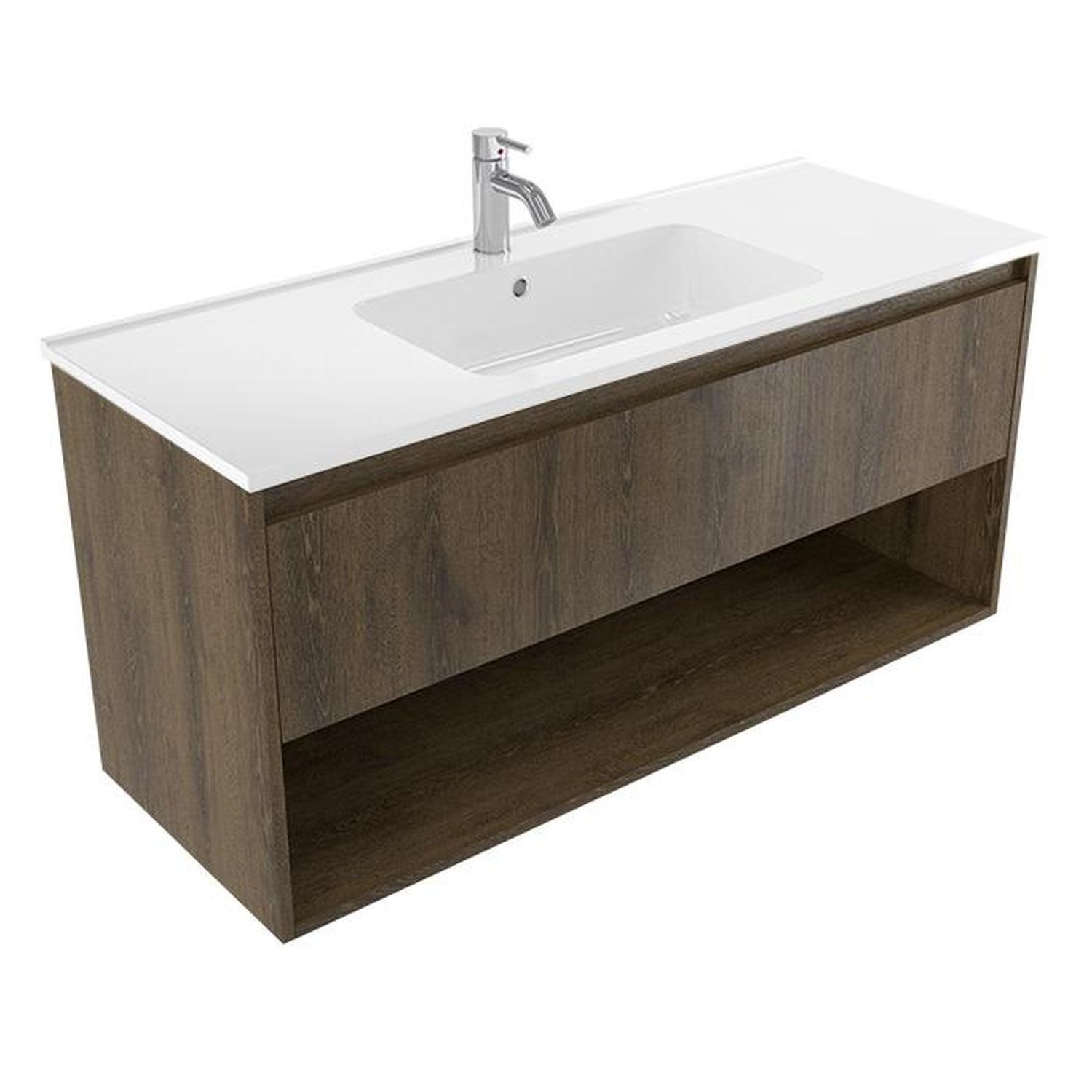 Wall Vanity 900mm Smokey Oak
