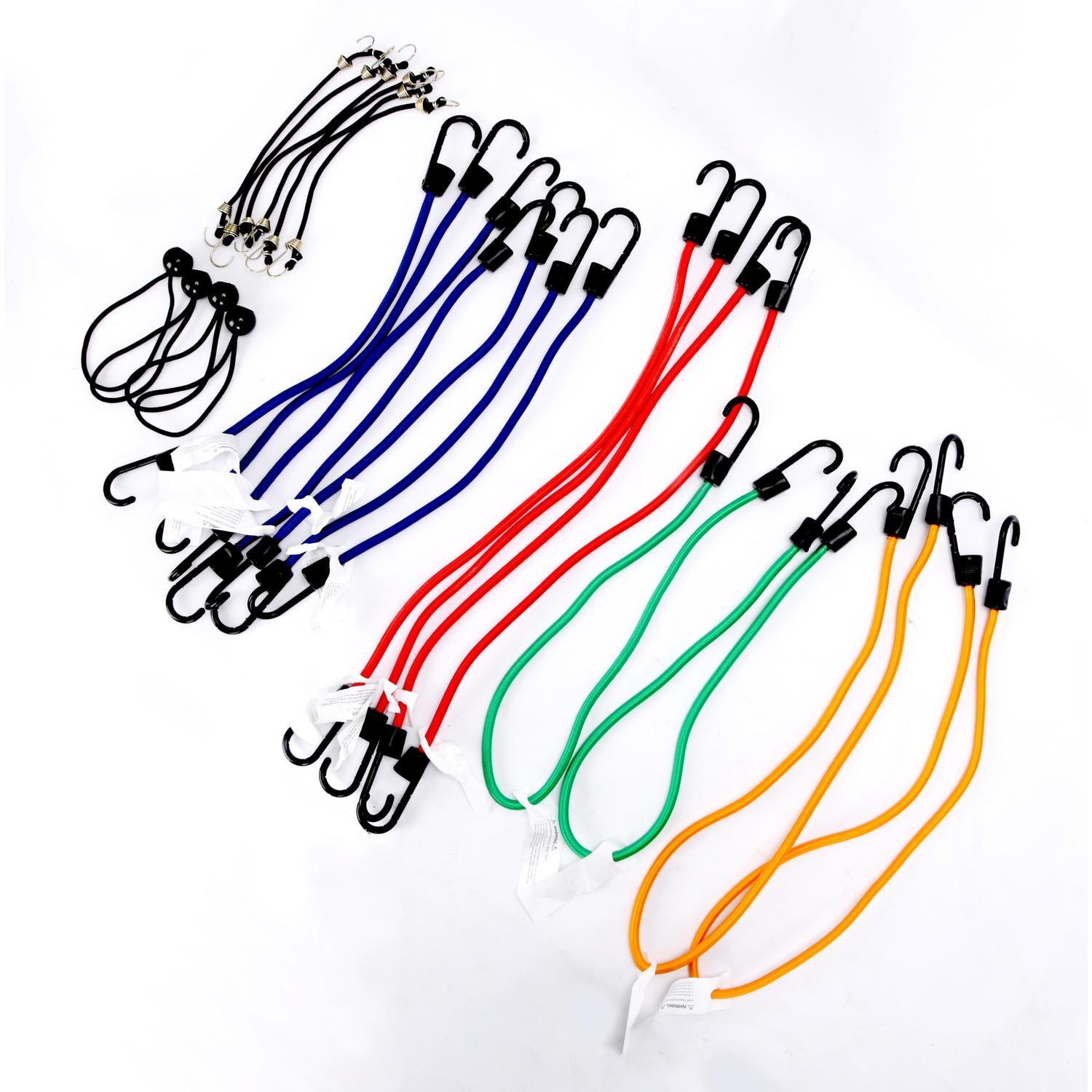 Bungee Cord Set 24-piece H: 228mm, W: 120mm, D: 120mm Yellow, green , red , blue , black