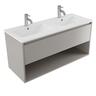2 Bowl Wall Vanity 1200mm Grey