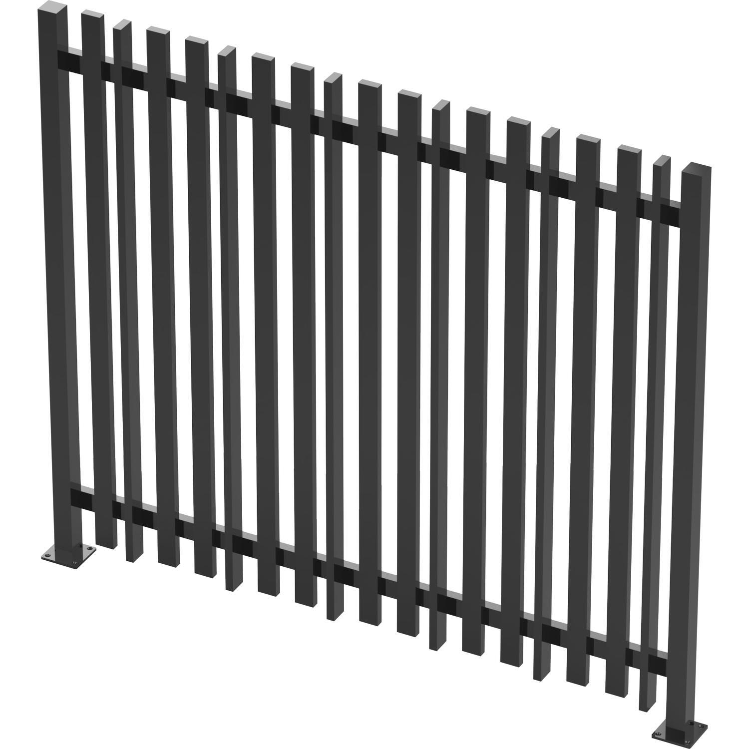 Fence Panel W: 1980mm H: 1800mm Ebony