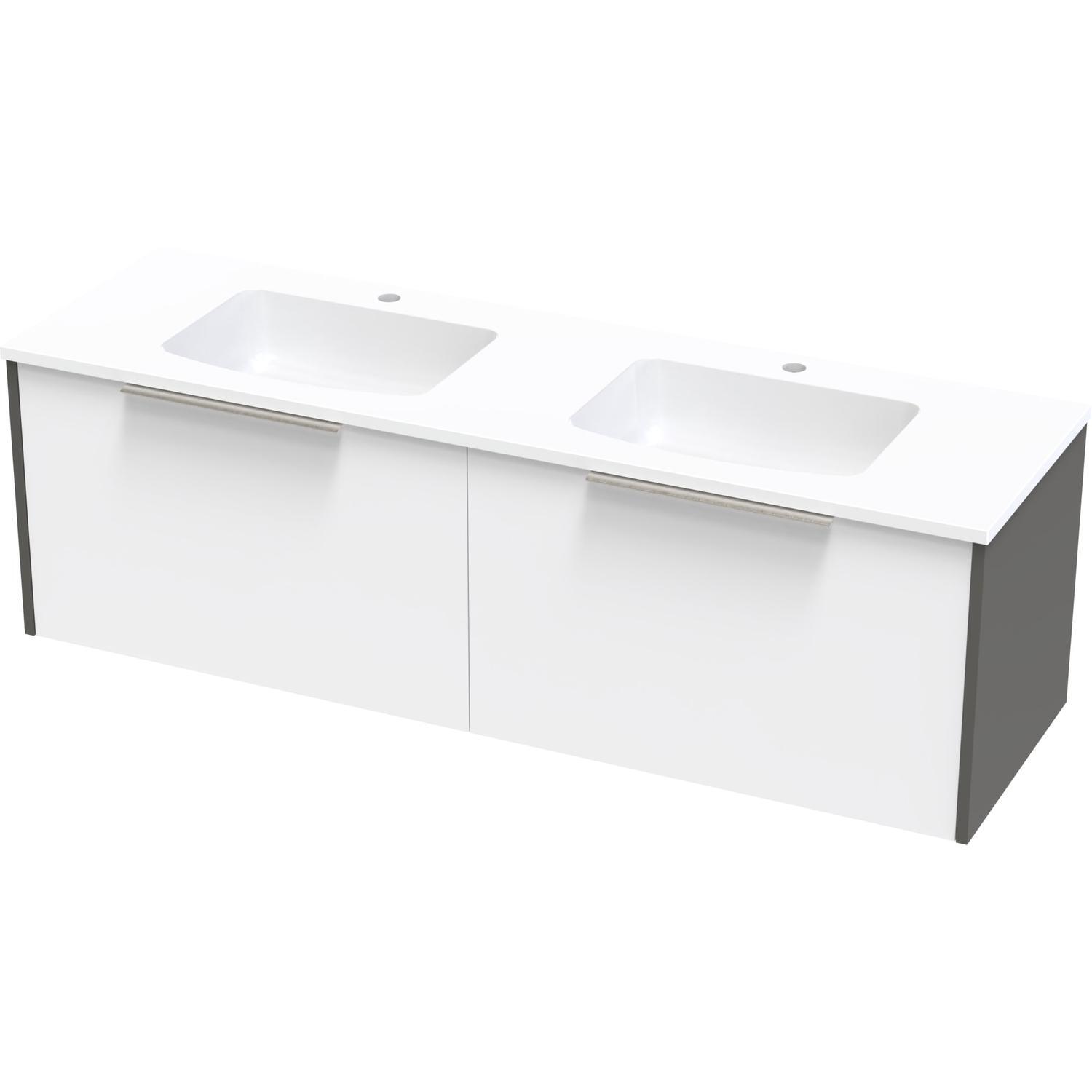 Nikau Grove 1500Db Single Drawer Ultra Gloss White/Colour