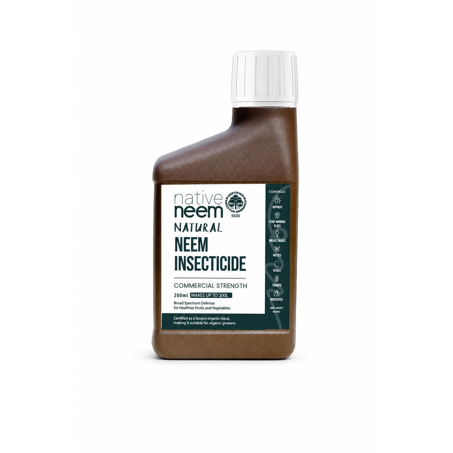 Organic Neem Insecticide Commercial Strength 200 ml