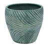 Belly Carved Indoor Green Pot Large