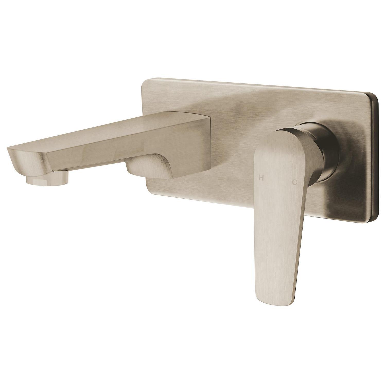 Wall Mounted Basin Mixer  Brushed Nickel (PVD)