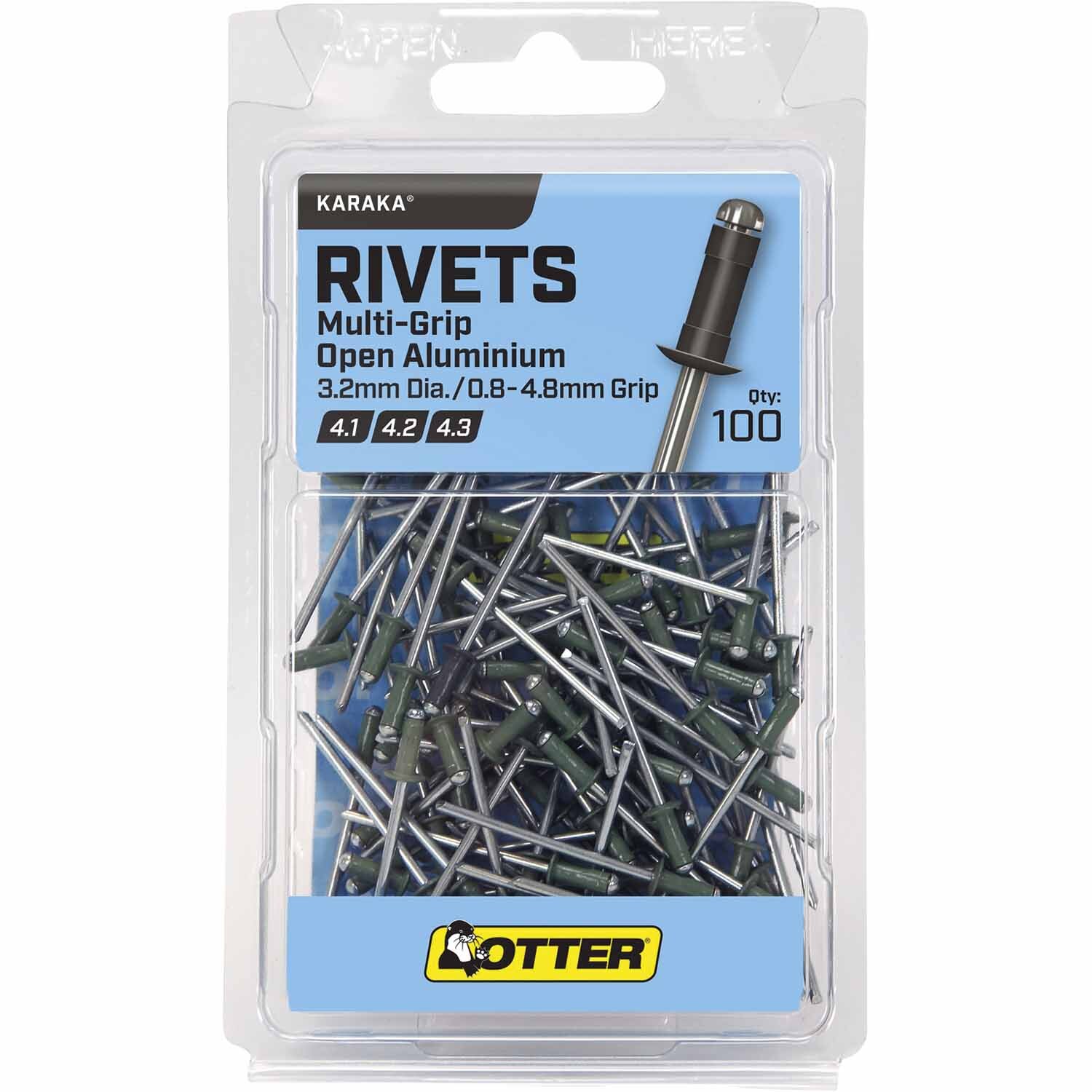 Blind Rivets 3.2 pack of 100