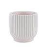 Ribbed Ceramic Maya Indoor Pot 14cm White