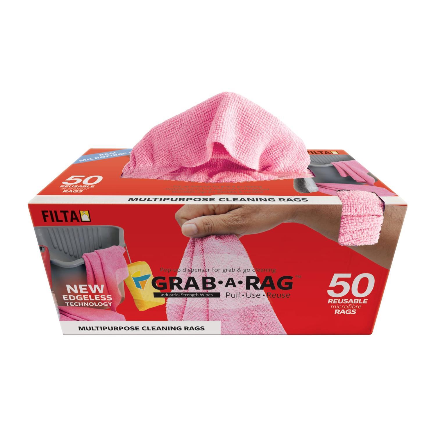 Grab A Rag Microfibre Cloths 50 Pack Pink