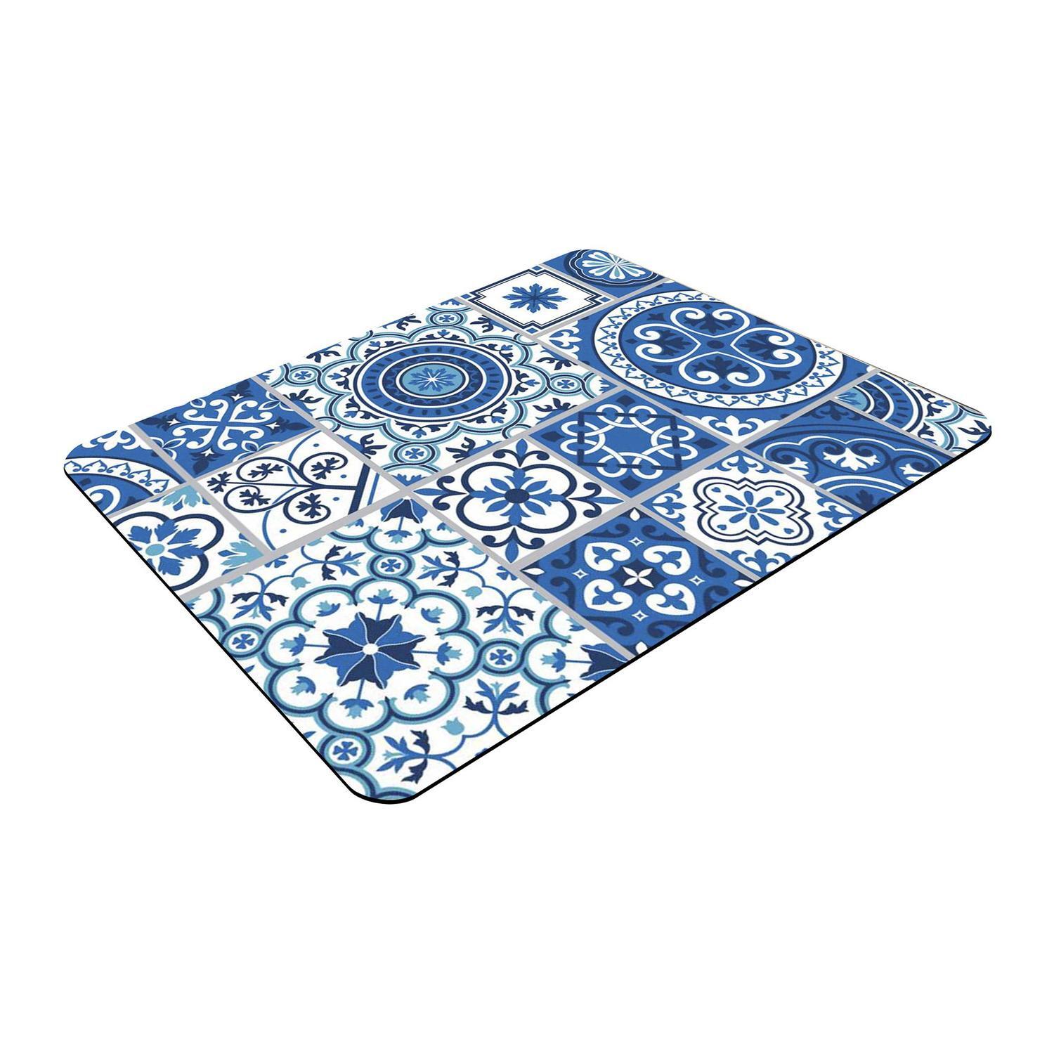 Quick Dry Dish Mat Blue
