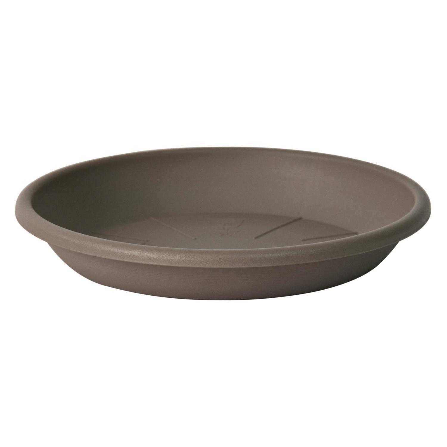 Plastic Medea Saucer Taupe 28cm