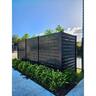 VistaWall Horizontal Slat Fence Panel H: 1500mm x W: 1800mm Black, Thunder