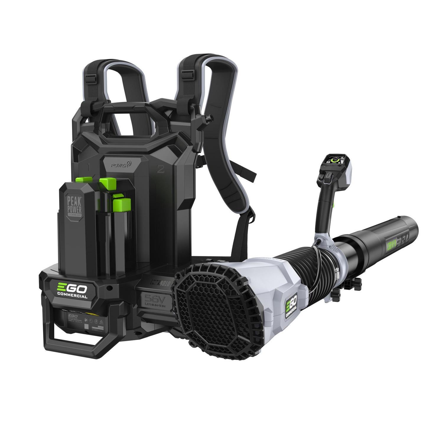 EGO POWER+ 56V Commercial 1360m³/h Dual Port, Brushless Backpack Blower SKIN, Nozzle included