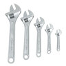 Adjustable Wrench Set 5 Piece Chrome
