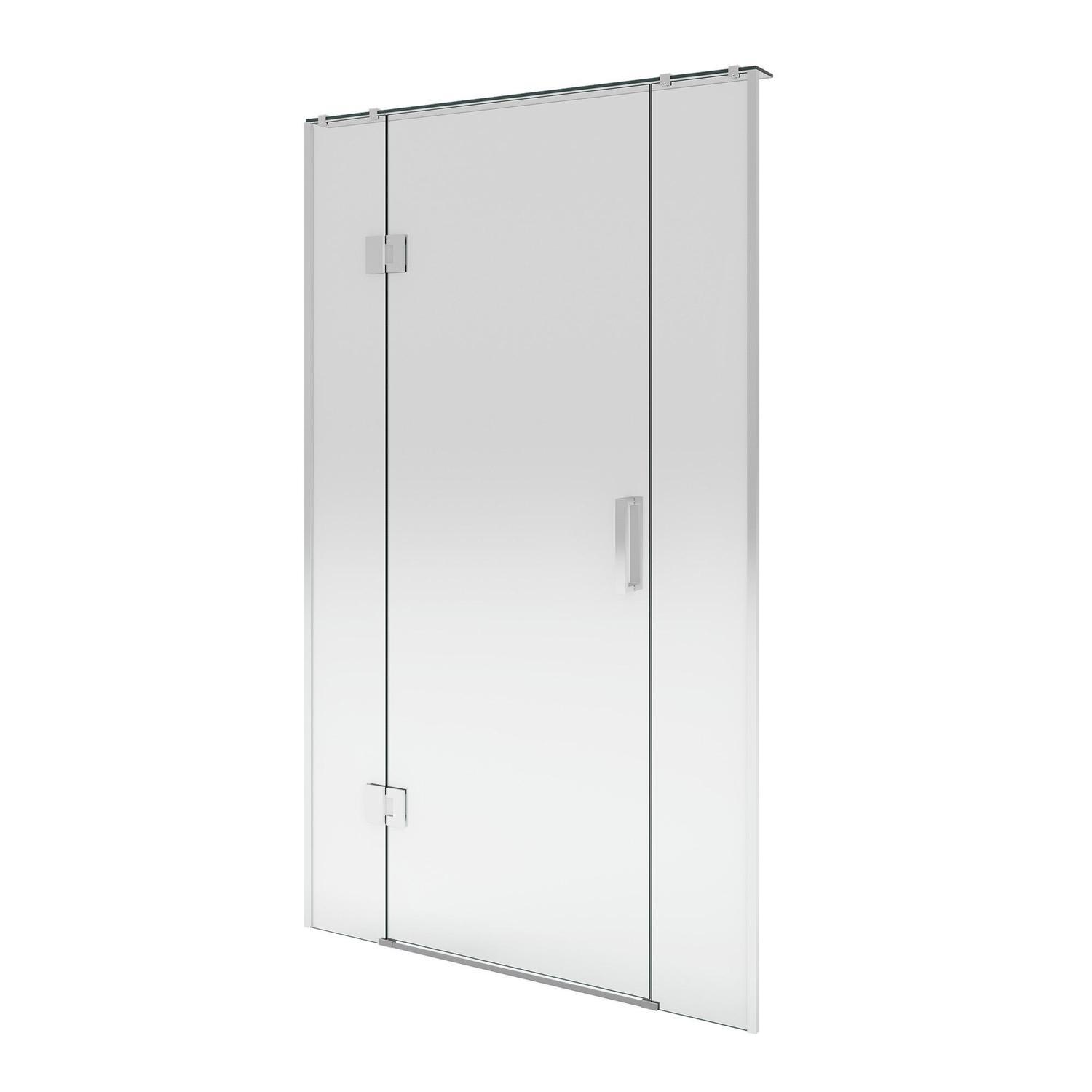 1200mmmm 3-Wall Chrome Hinged Frameless Screens