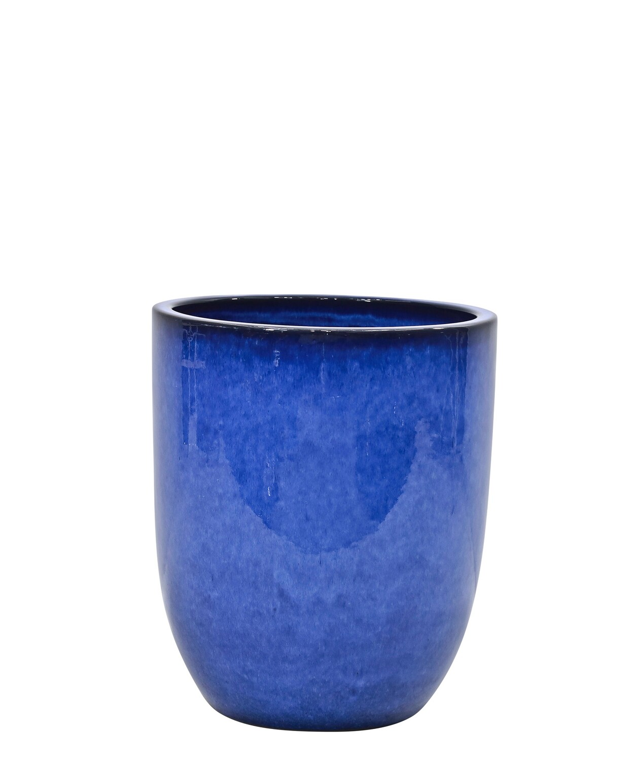 Glazed Corsica Ceramic Pot Medium Royal Blue