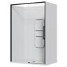 Alcove Frameless Sliding Side Mould Acrylic Shower 1400 x 915 x 2040mm Black