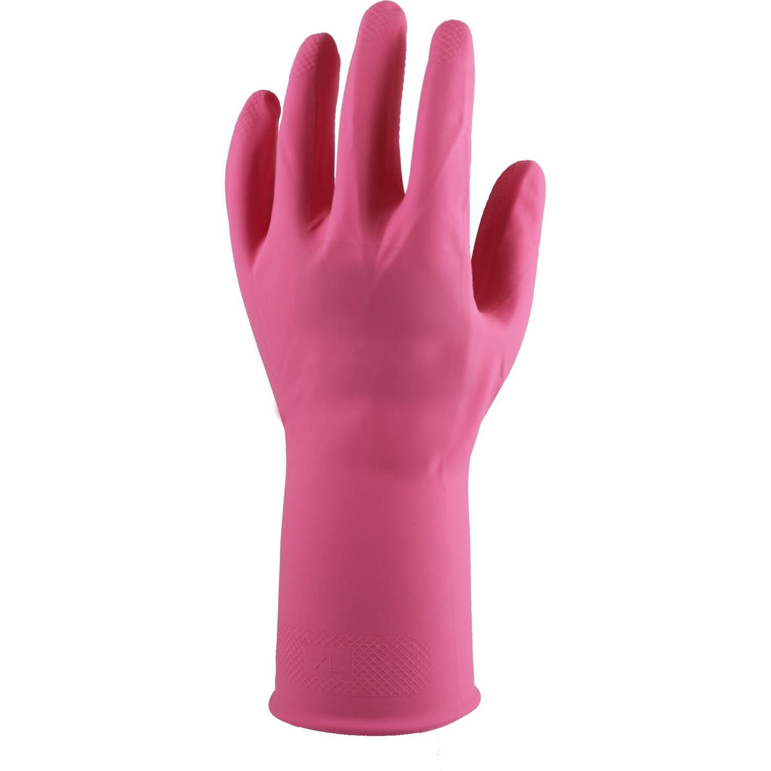 Pink Comfort Household Rubber Glove Medium Pink