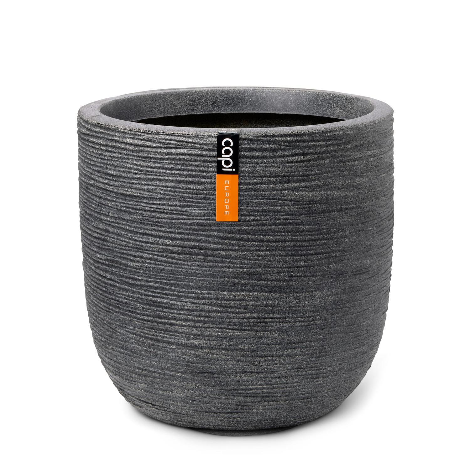 Lightweight Egg Rib Pot Terrazzo Grey S