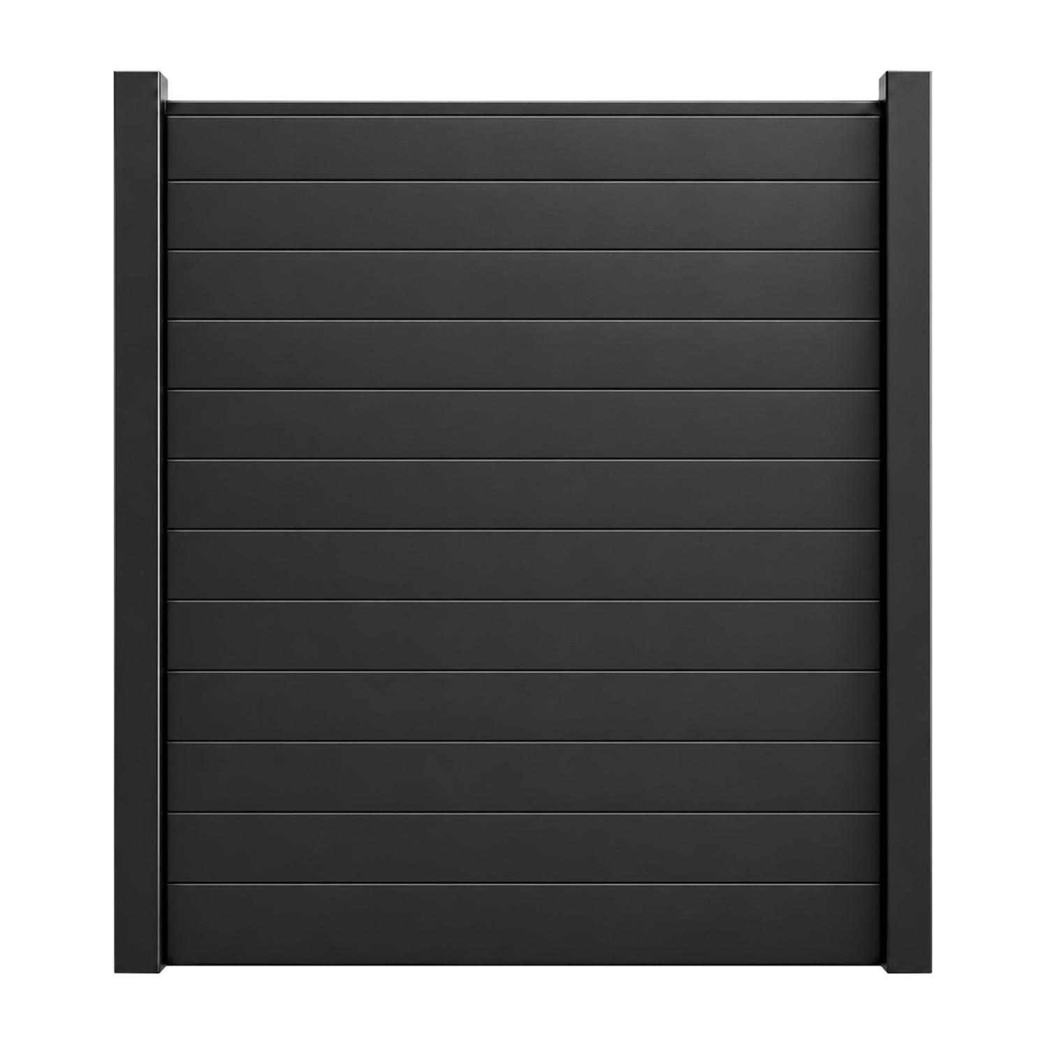 Valla Series 150mm Solid Panel Pack H:1800mm x W:1800mm Black