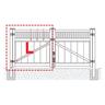 Horizon Picket Privacy Driveway Gate Left W: 1800mm, H: 1750mm White
