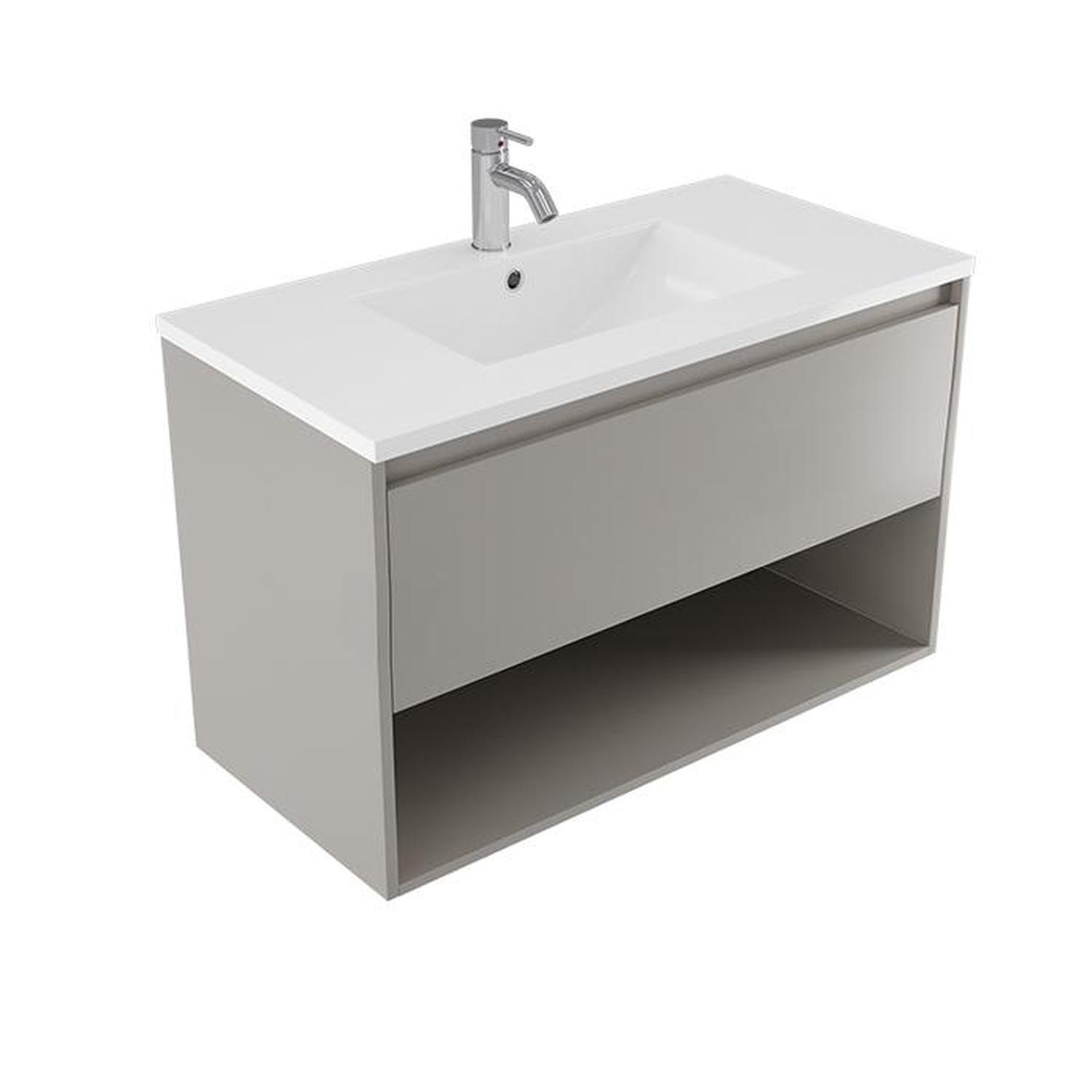 Wall Vanity 900mm Grey