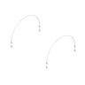 Set of 2 Arches for Supporting Rased Garden Cover 0.76m x 0.56m Galvanised