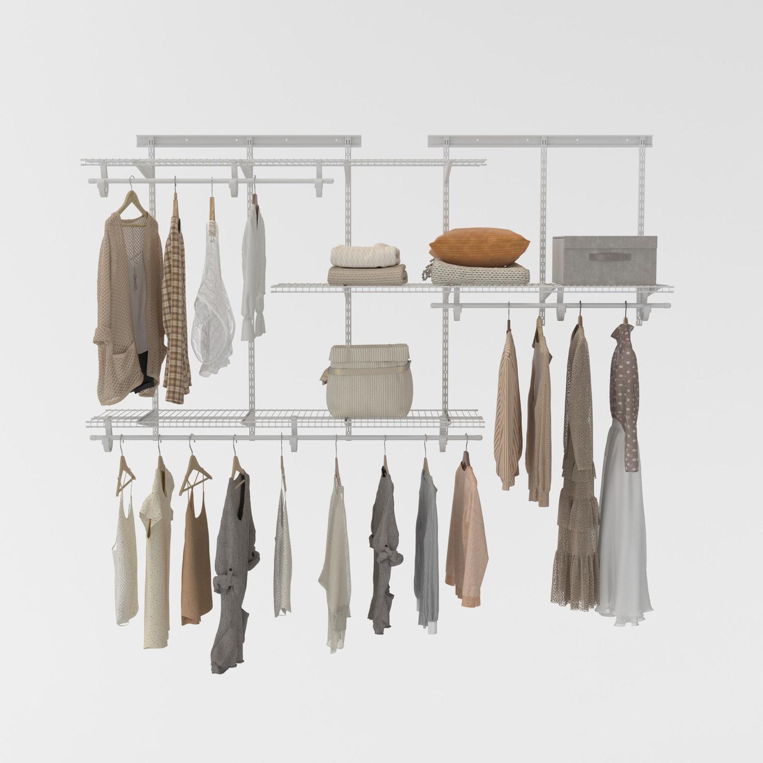 Quick Track Standard Shelf Kit H: 2400  mm, W: 400 mm