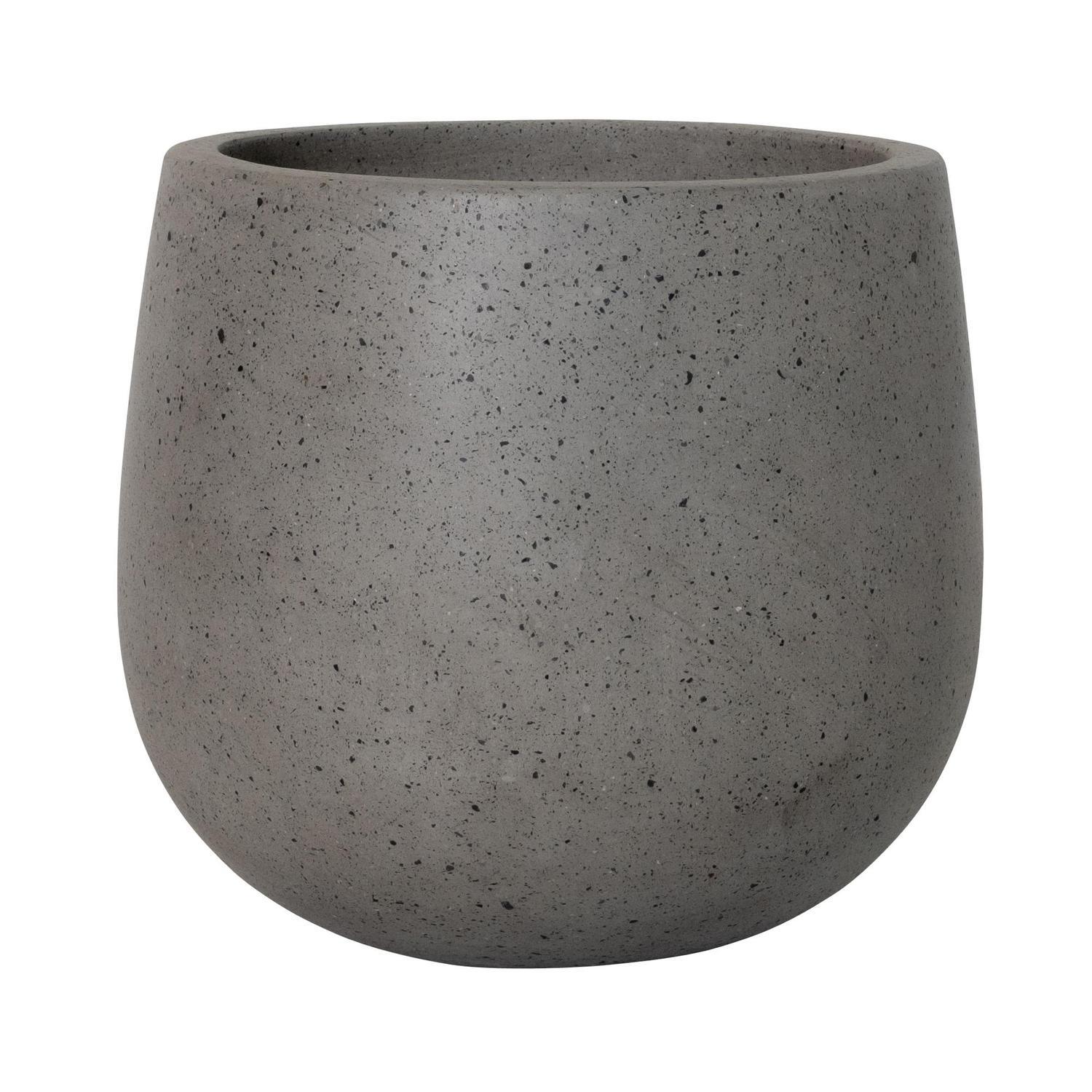 Tulip Round Terrazzo Pot L Light Grey