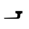 Window Handle High Profile Venting Left-Hand Sub Fix  85mm Black