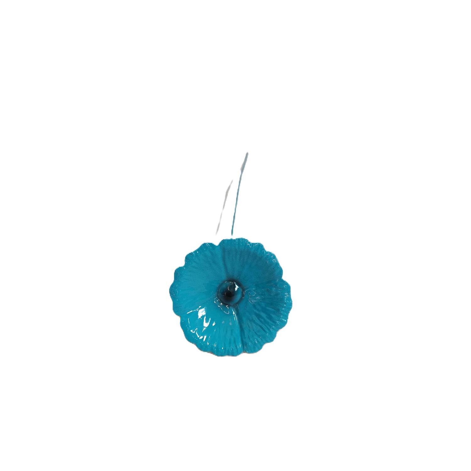 Metal Blue Flower on Stake