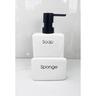 Soap Dispenser + Sponge Rest Ceramic White