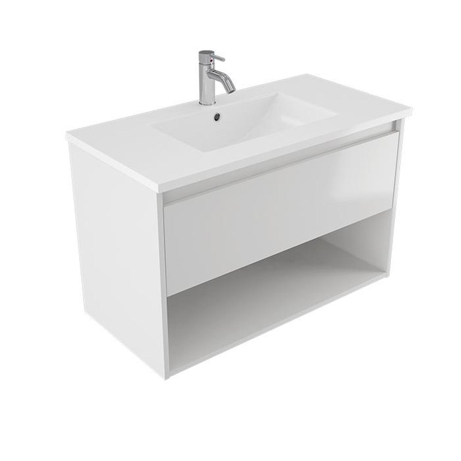 Wall Vanity 900mm White