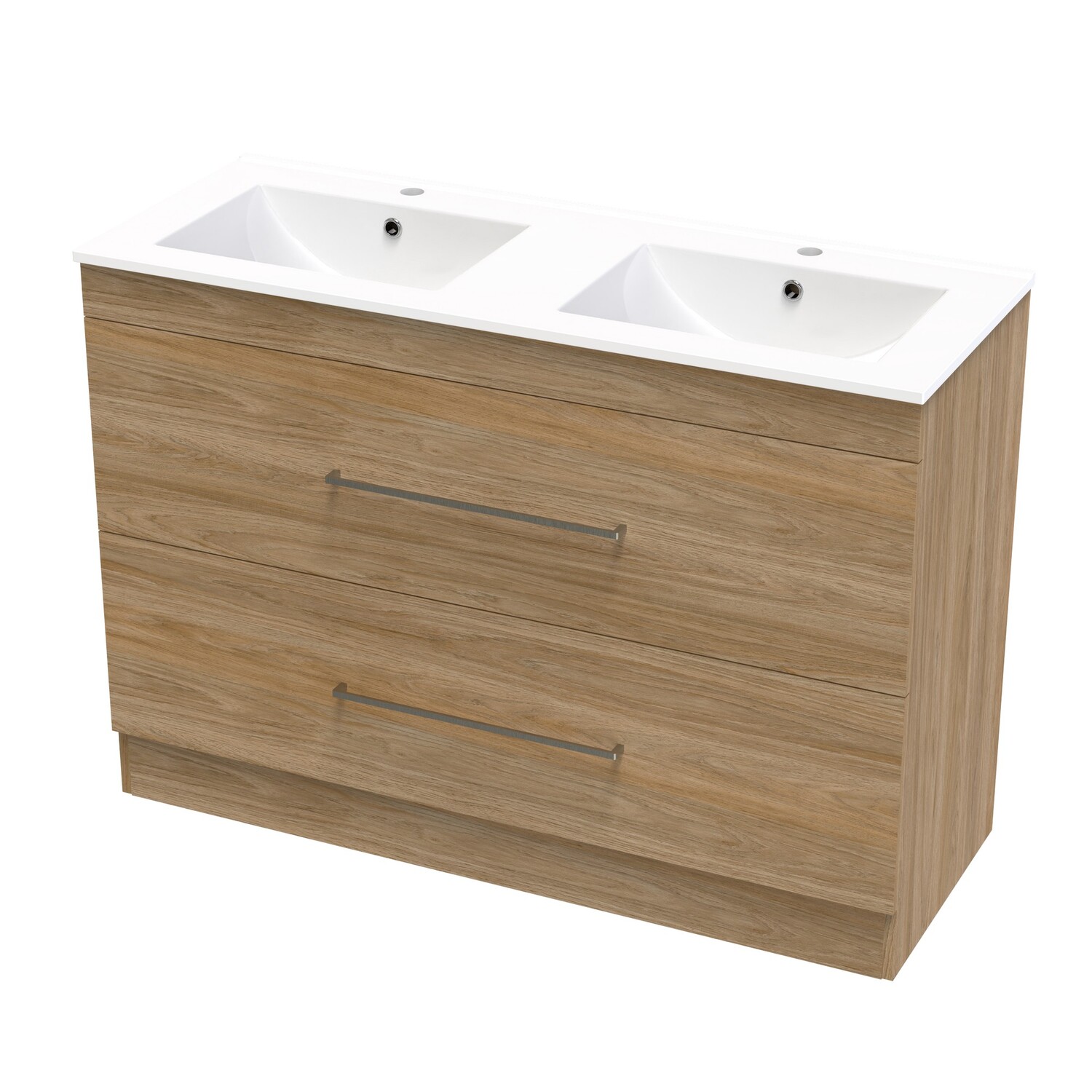 Cashmere Double Drawer Double Bowl Floor Standing Vanity