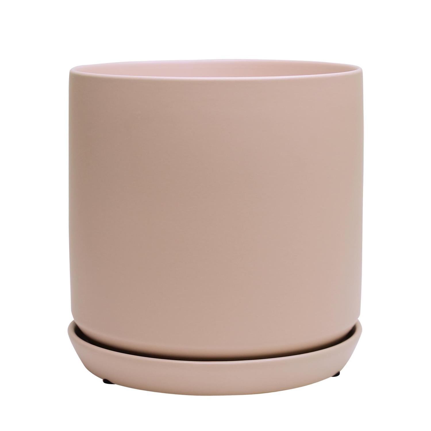 Indoor Adelle Pot and Saucer 12cm Blush