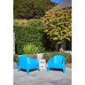 Café and Sun Outdoor Relaxing Resin Tub Chair Aqua Blue