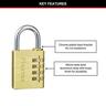 Combination Brass Padlock 40mm