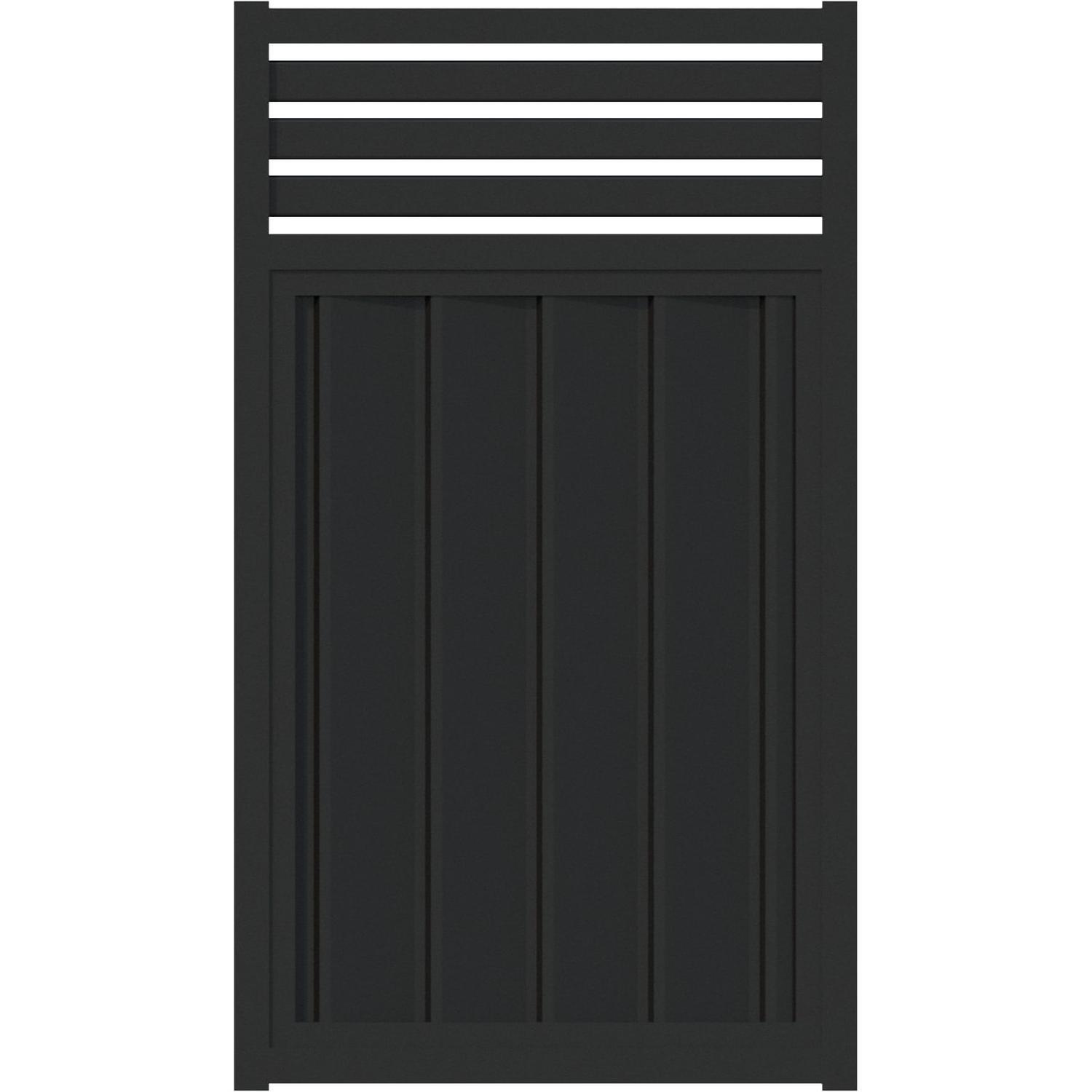 ColourWall Slat-Top Pedestrian Gate H: 1800mm x W: 870mm Thunder