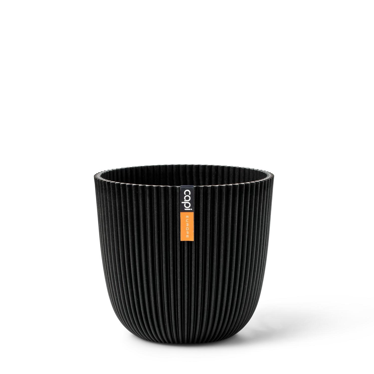 Lightweight Groove Textile Pot Black L