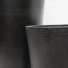 Tall Round Terrazzo Vase Pot L Black
