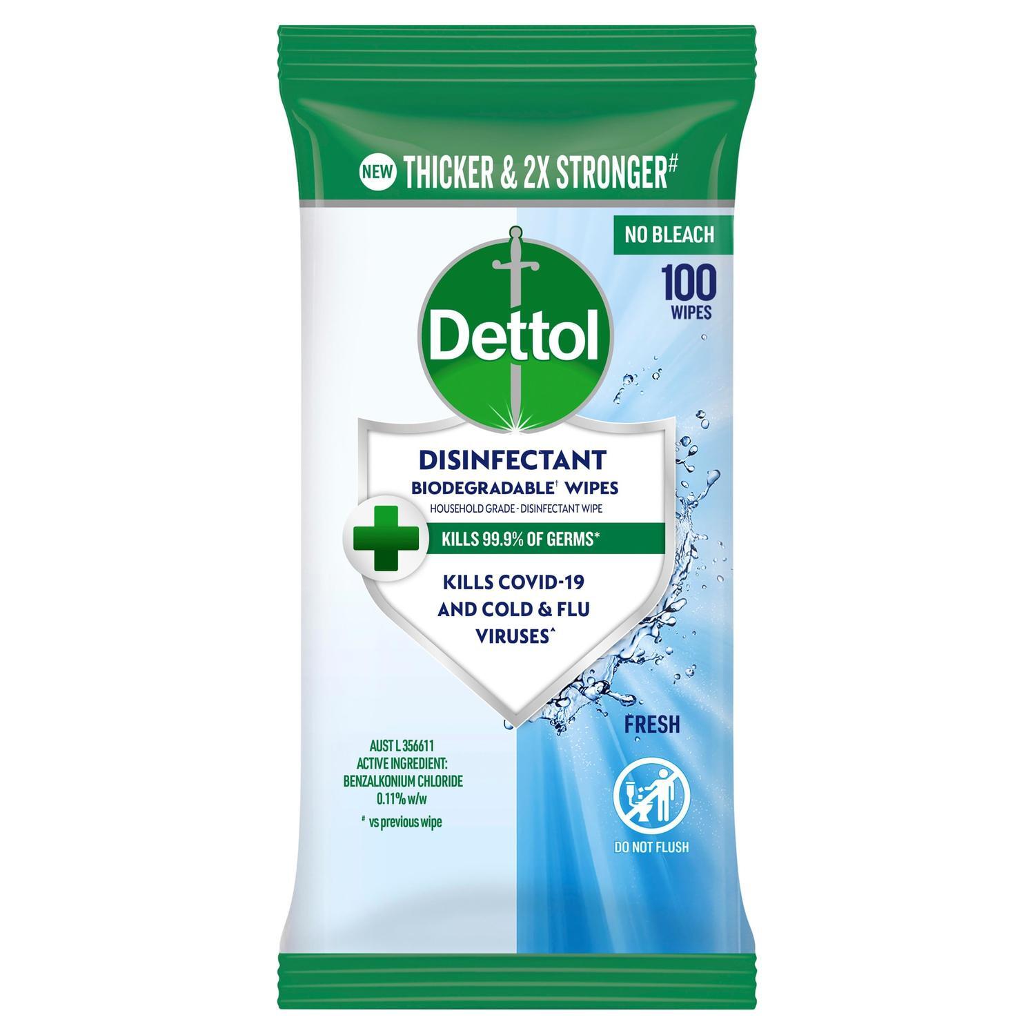 Multipurpose Disinfectant Cleaning Wipes Fresh 100 Pack