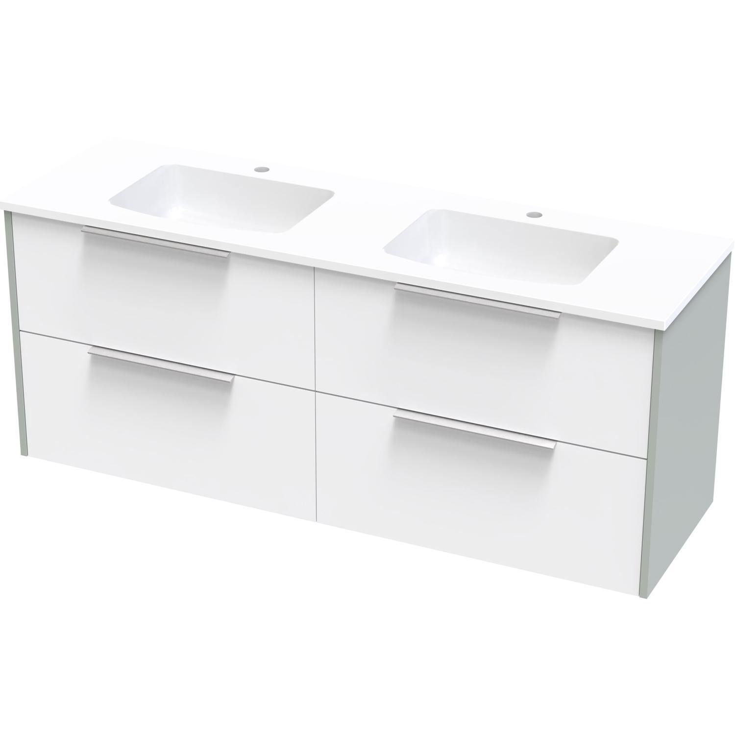 Nikau Grove 1500Db Double Drawer Wall Ultra Gloss White/Colour